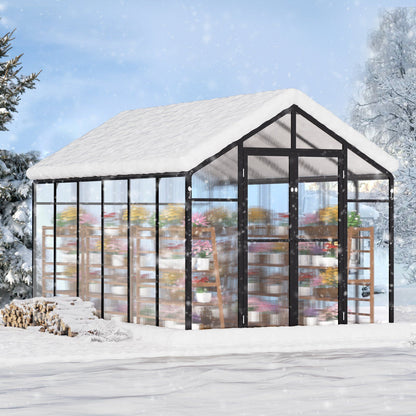 8' x 11' Greenhouse, Sturdy & Weatherproof Design