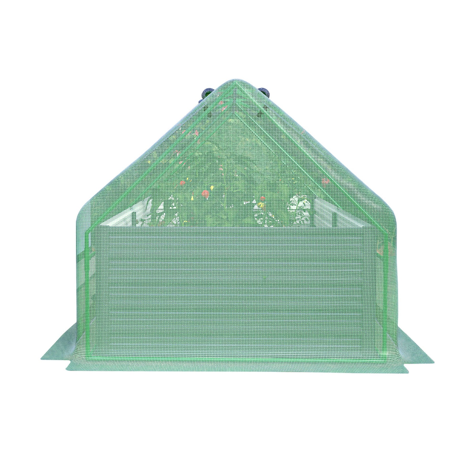 8' x 4' Raised Garden Bed with Greenhouse Cover, Galvanized Metal Frame