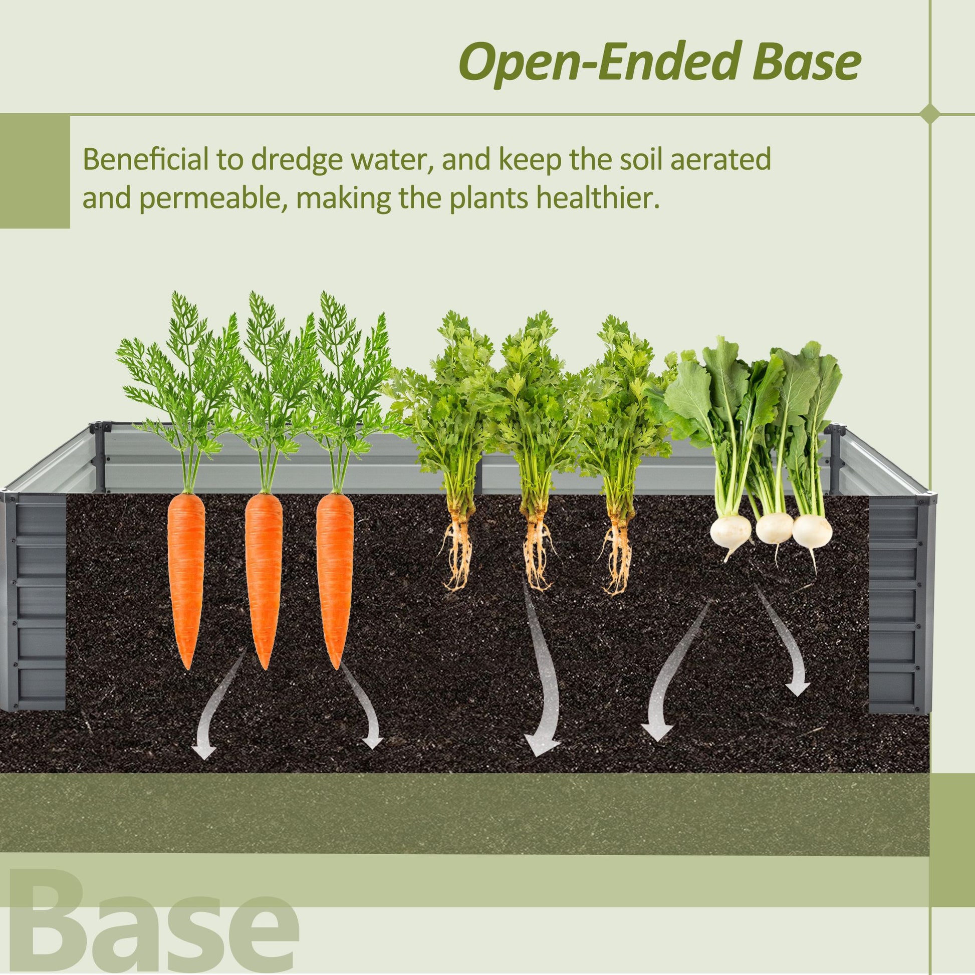 8' x 4' Raised Garden Bed with Greenhouse Cover, Galvanized Metal Frame
