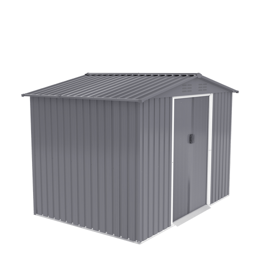 8' x 6' Outdoor Tool Shed, Weather-Resistant Metal Storage