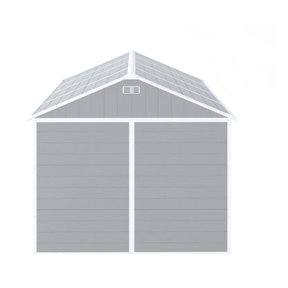 8' x 7' Backyard Garden Shed, Durable Polypropylene Outdoor Storage Room with HD Windows, UV Protection, and Waterproof