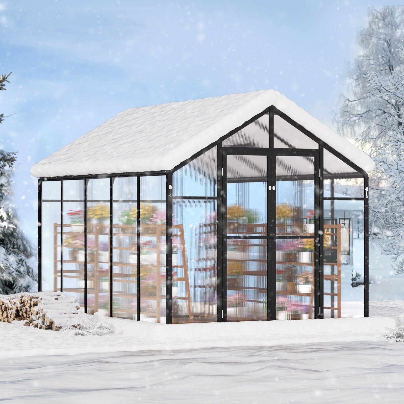 8' x 9.5' Greenhouse, Durable & UV-Protected Design