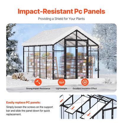 8' x 9.5' Greenhouse, Durable & UV-Protected Design
