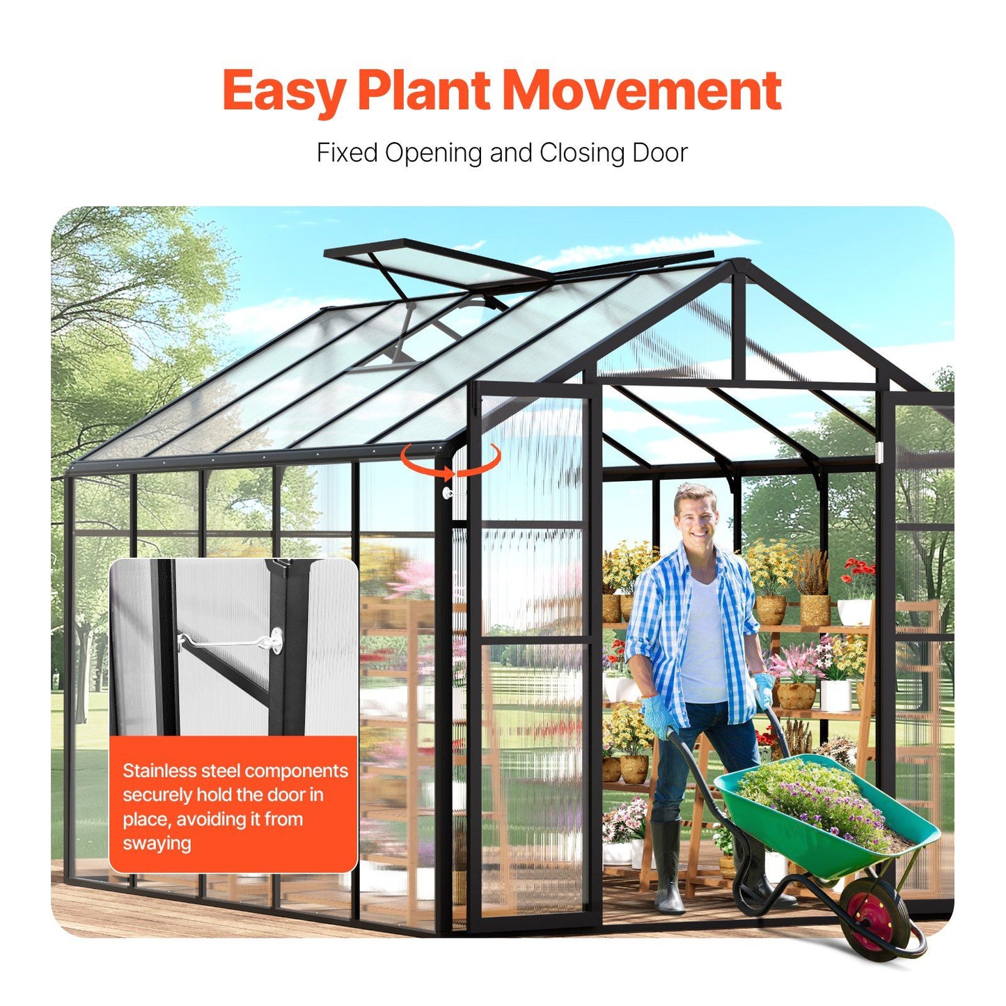 8' x 9.5' Greenhouse, Durable & UV-Protected Design