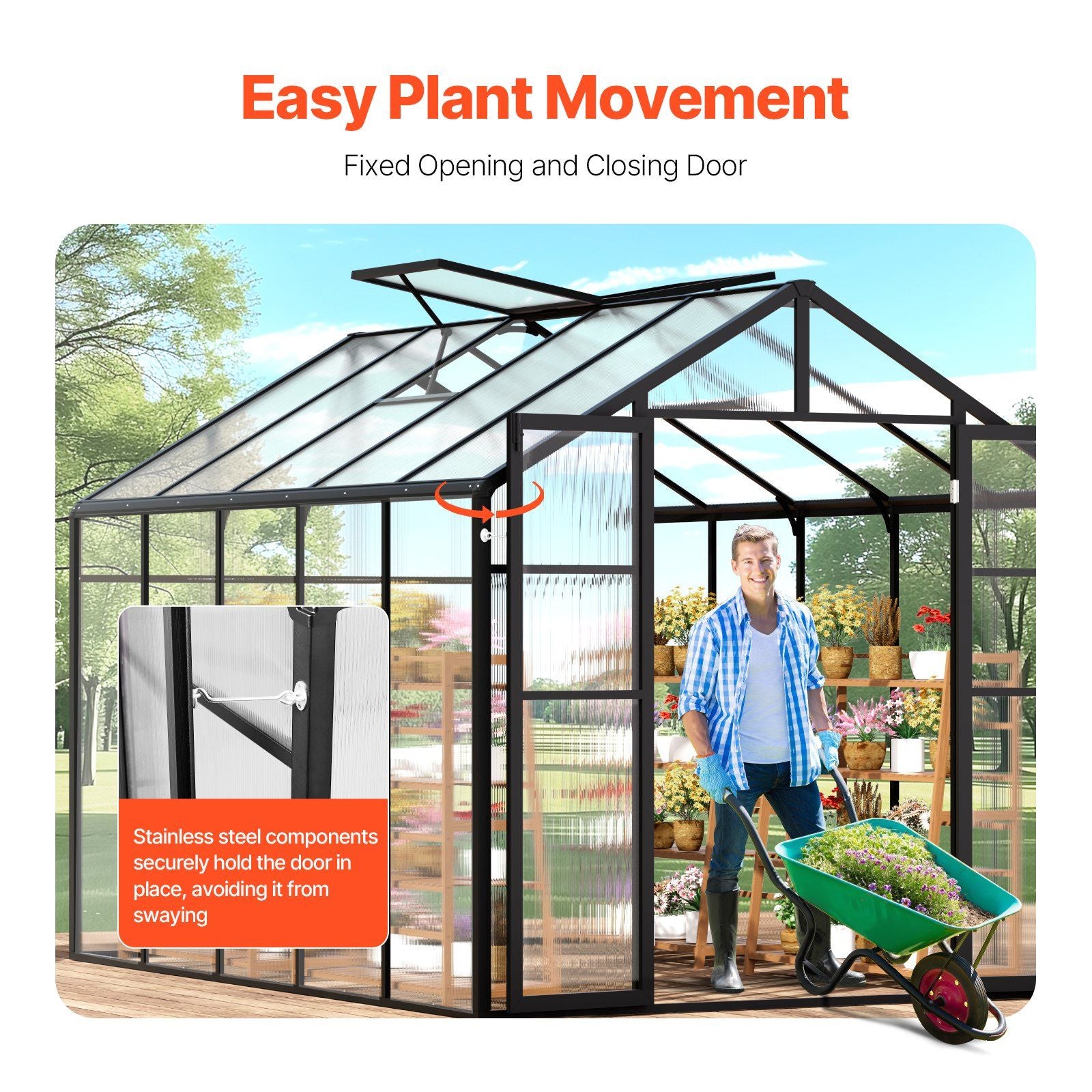 8' x 9.5' Greenhouse, Durable & UV-Protected Design