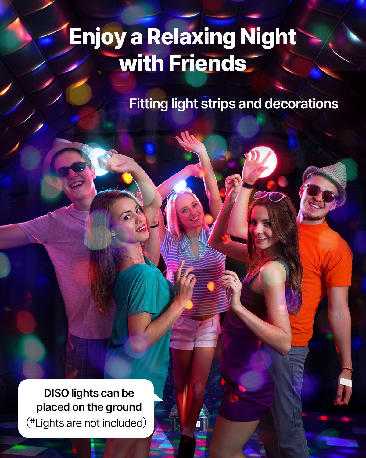 BO Supplies 29.5' x 19.7' x 13.1' Inflatable Nightclub Party Tent, Black, Ideal for Outdoor Events