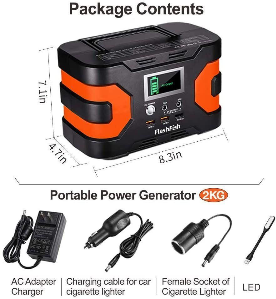 Flashfish EA150 166Wh Portable Power Station, 150W AC for CPAP & Camping