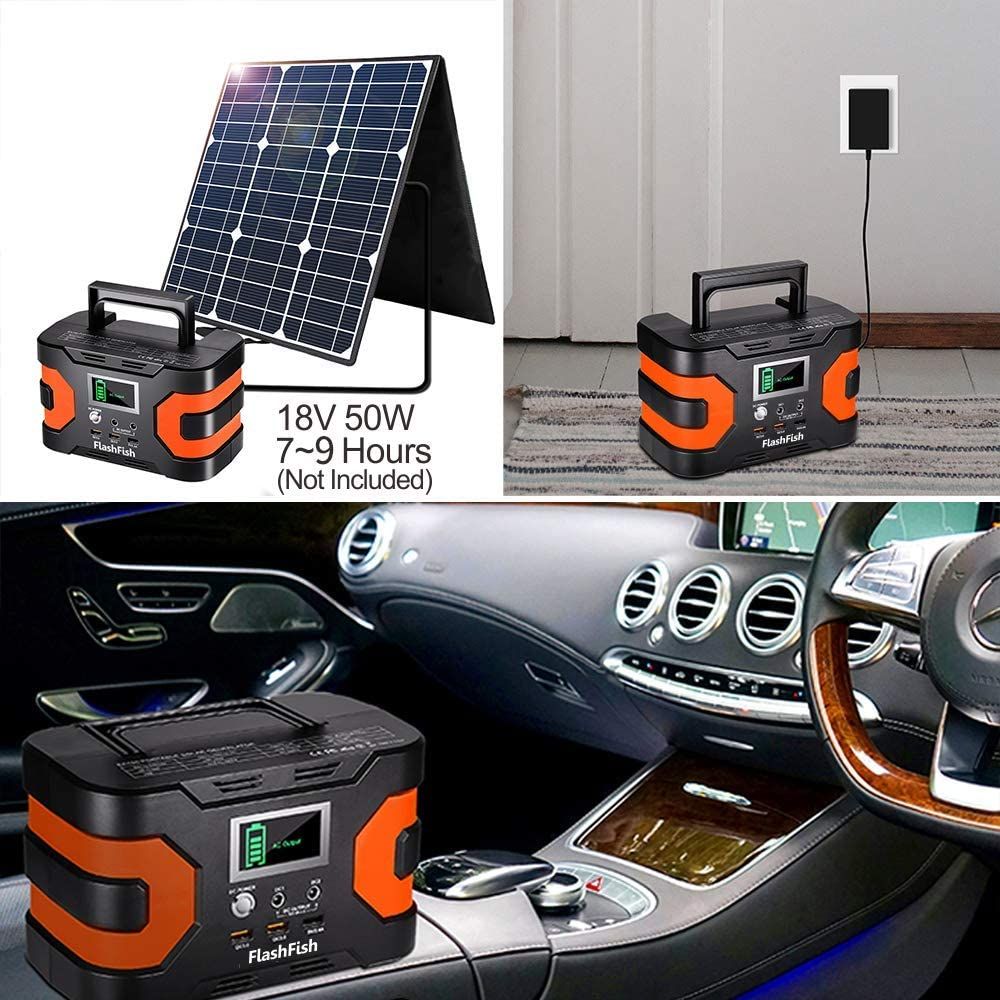 Flashfish EA150 166Wh Portable Power Station, 150W AC for CPAP & Camping