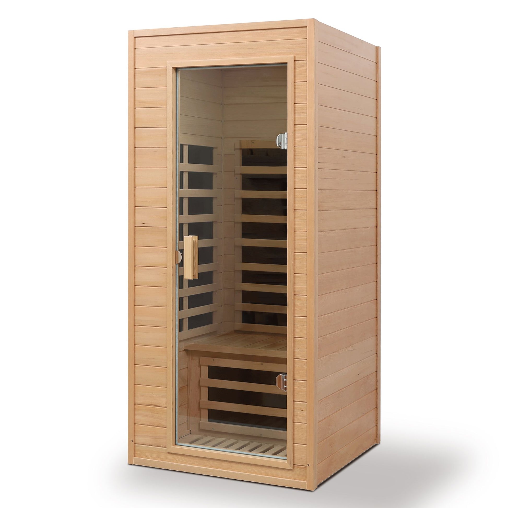 Hemlock One-Person Far Infrared Indoor Sauna, 1290W, Bluetooth, LCD Control