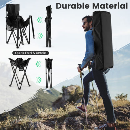 Ourdoor Folding Camping Chair Set, High-Quality Polyester with Metal Table