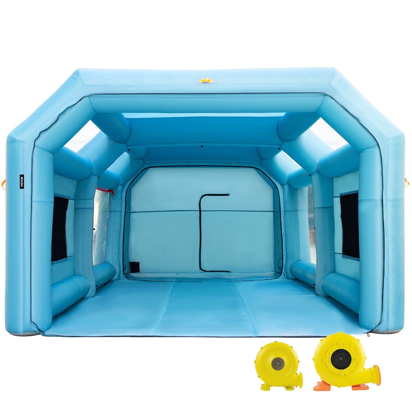 VEVOR Portable Inflatable Paint Booth, 26x13x10ft Inflatable Spray Booth, Car Paint Tent w/Air Filter System & 2 Blowers, Upgraded Blow Up Spray Booth Tent, Auto Paint Workstation, Car Parking Garage